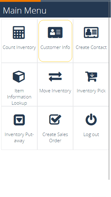 CustomerInfo Button