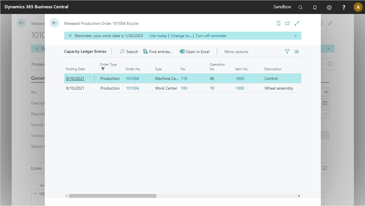 Capacity Ledger Entries