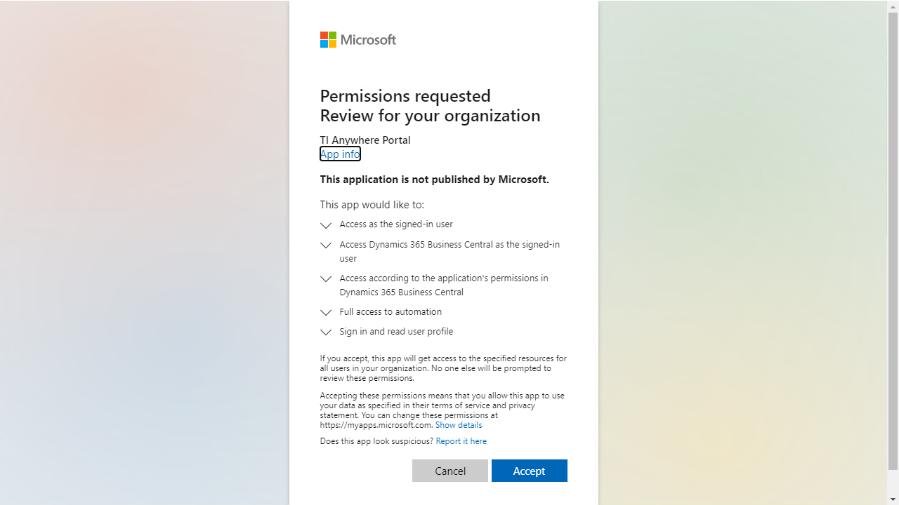 Grant consent details