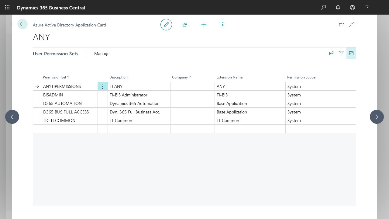 Azure app full access permission