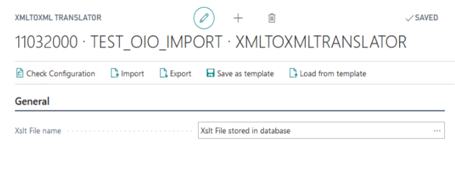 XML to XML Translator Setup