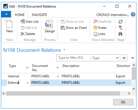 Label Example External Document