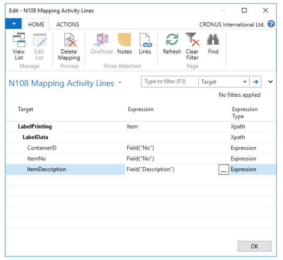 Label Example Mapping