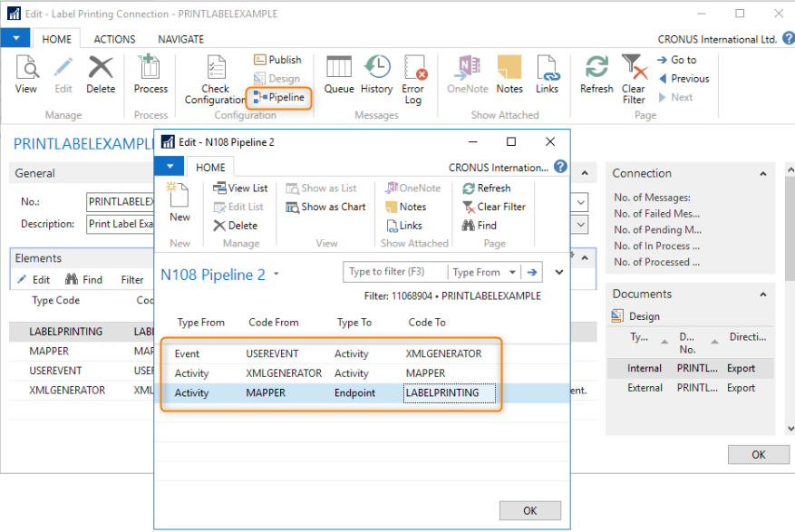 Label Example Pipeline